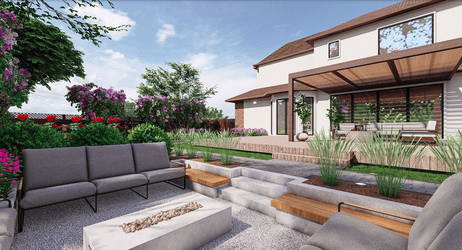 Back yard landscape design example 2